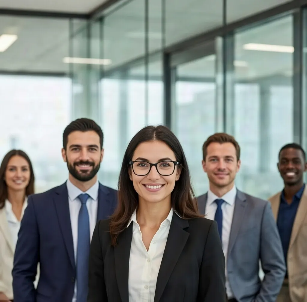 Équipe ITCS dans des bureaux vitrés